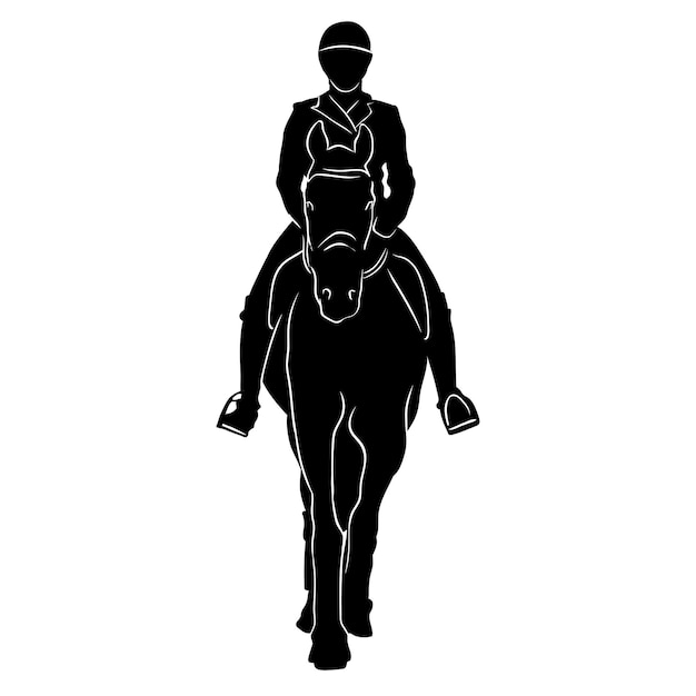 Platte ontwerp cowboy silhouet illustratie