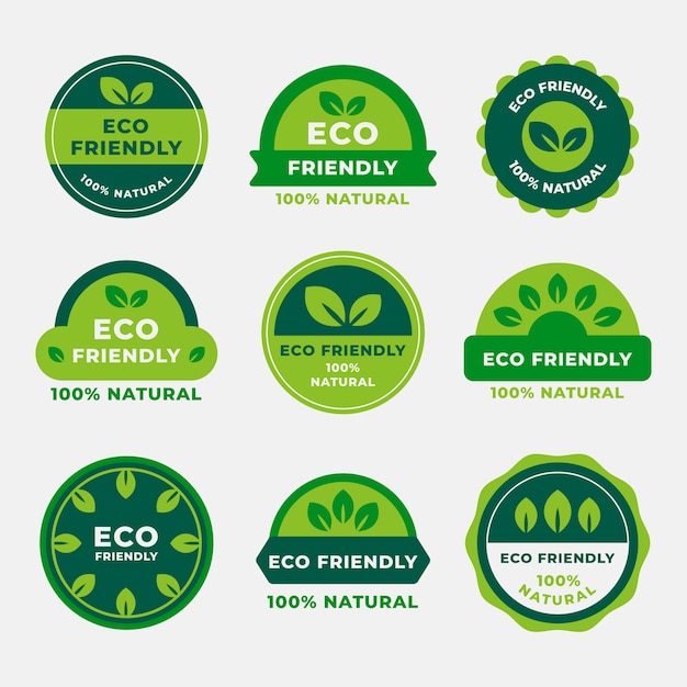 Platte ontwerp ecologie vriendelijke labels