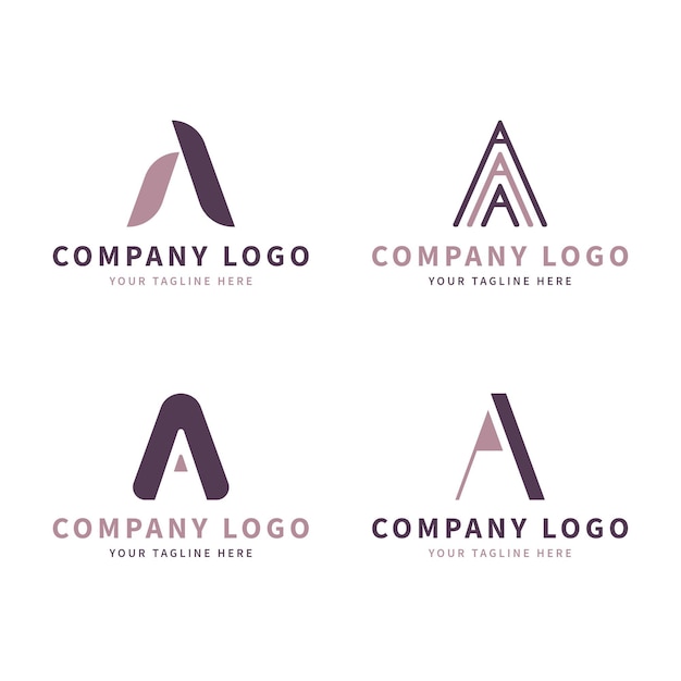 Vector platte ontwerp een logo-set