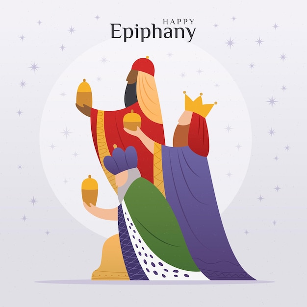 Platte ontwerp epiphany dag