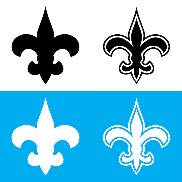 Vector platte ontwerp fleur de lis pictogram