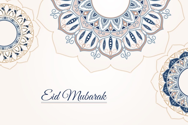 Vector platte ontwerp gelukkig eid mubarak abstract ontwerp