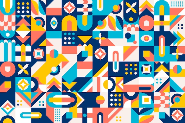 Platte ontwerp geometrische patroon achtergrond