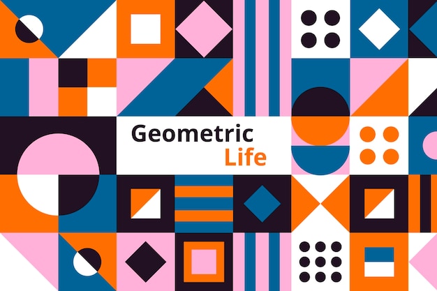 Platte ontwerp geometrische patroon achtergrond