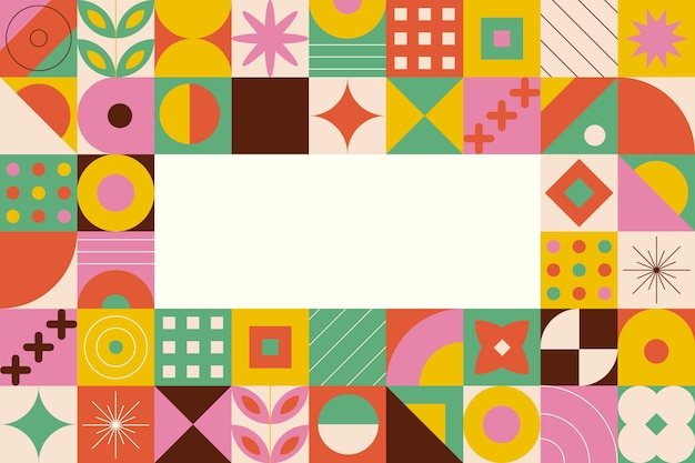 Platte ontwerp geometrische patroon achtergrond