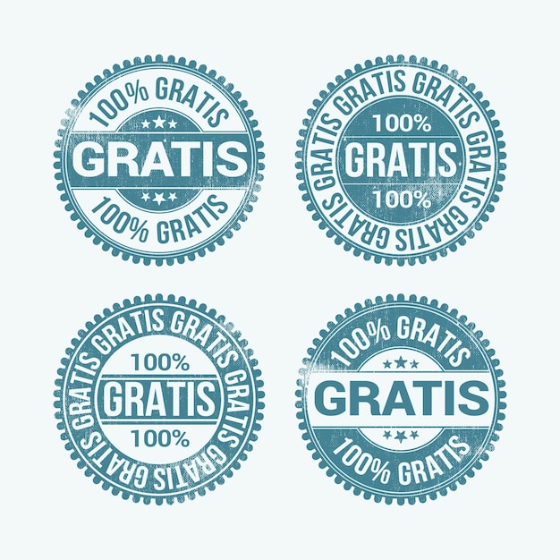 Vector platte ontwerp gratis postzegelverzameling