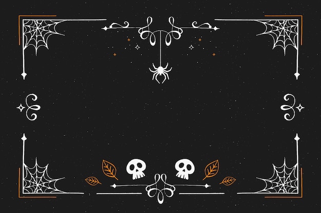 Vector platte ontwerp halloween frame