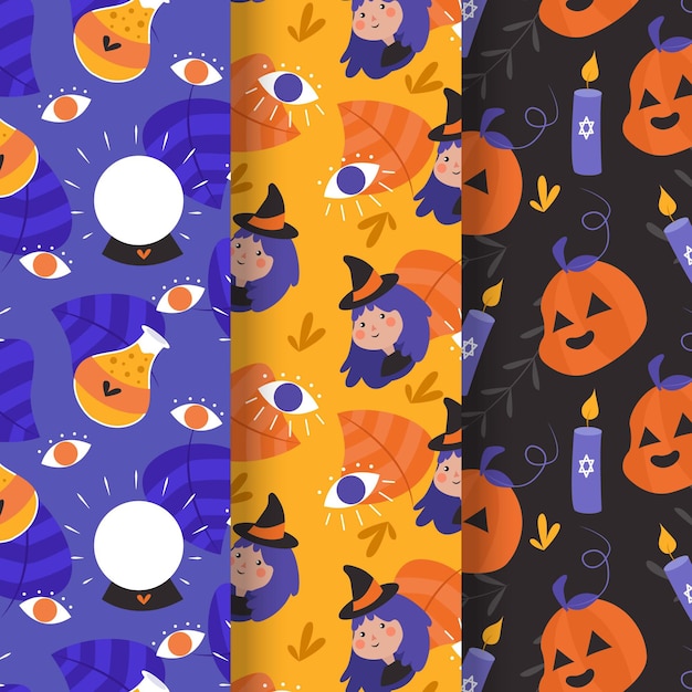 Platte ontwerp halloween patroon