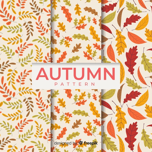 Platte ontwerp herfst patroon collectie