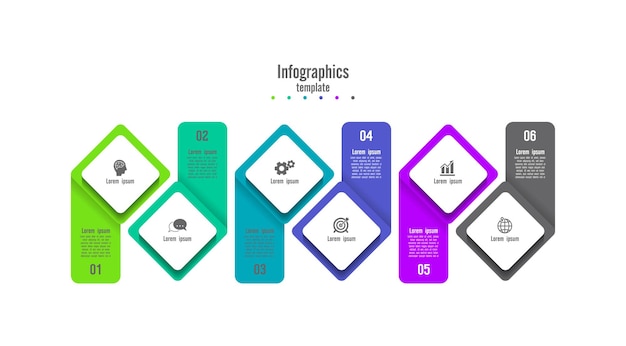 Platte ontwerp infographic sjabloon kleurrijk