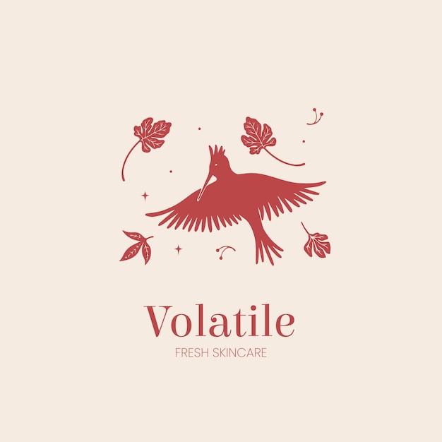 Vector platte ontwerp kolibrie logo templalte