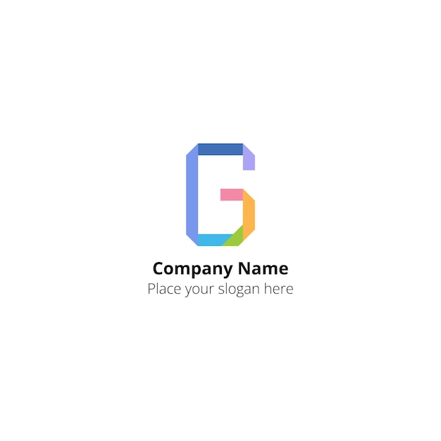 Platte ontwerp letter g logo-ontwerp