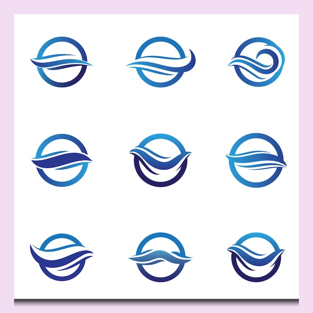 Platte ontwerp m logo collectie vector logo