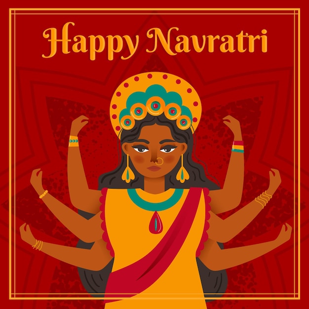 Platte ontwerp navratri concept