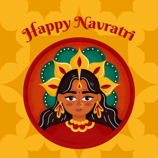 Platte ontwerp navratri concept