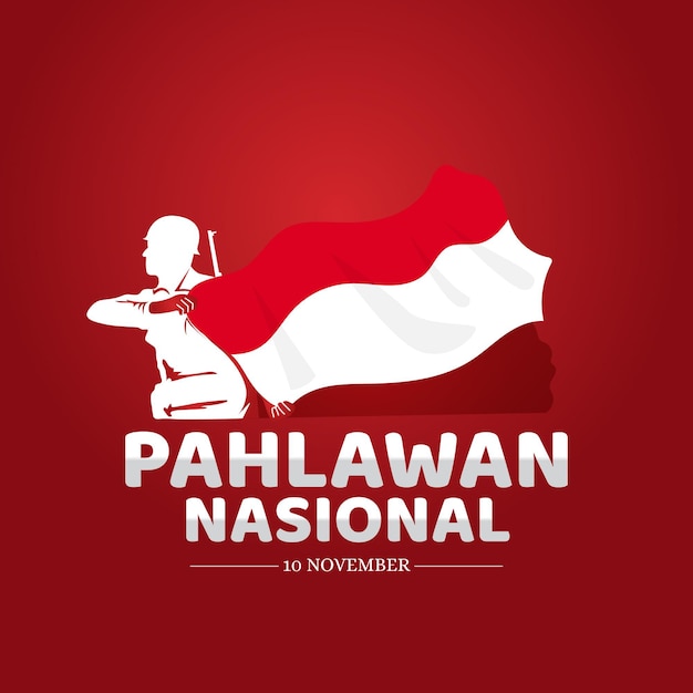 Platte ontwerp pahlawan concept