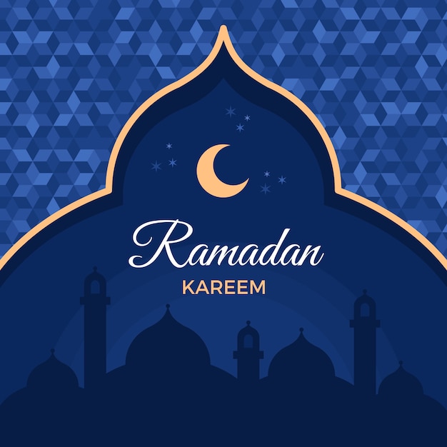 Platte ontwerp ramadan-evenement