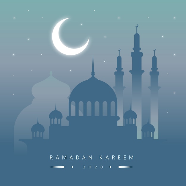 Platte ontwerp ramadan feest