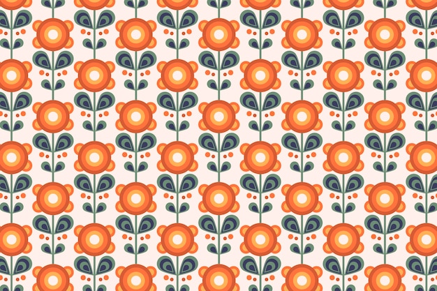 Platte ontwerp retro vernieuwen patroon