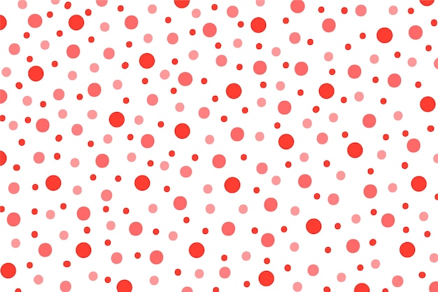 Vector platte ontwerp rode polka dot achtergrond