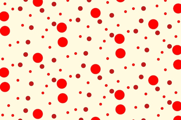 Vector platte ontwerp rode polka dot achtergrond