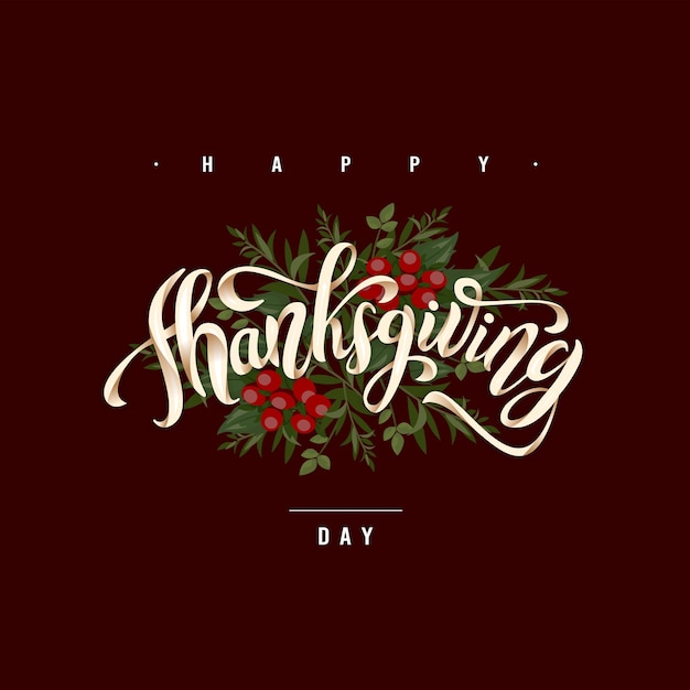 Platte ontwerp thanksgiving achtergrond met bladeren