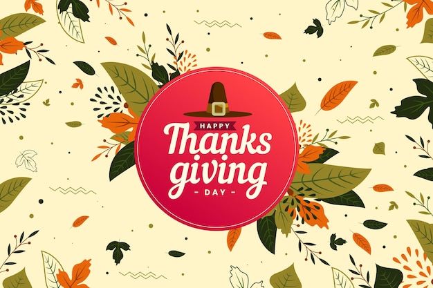 Platte ontwerp thanksgiving achtergrond