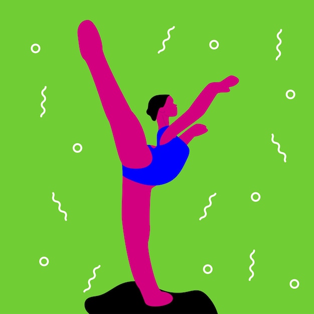 Platte ontwerp vector meisje dansen ballet