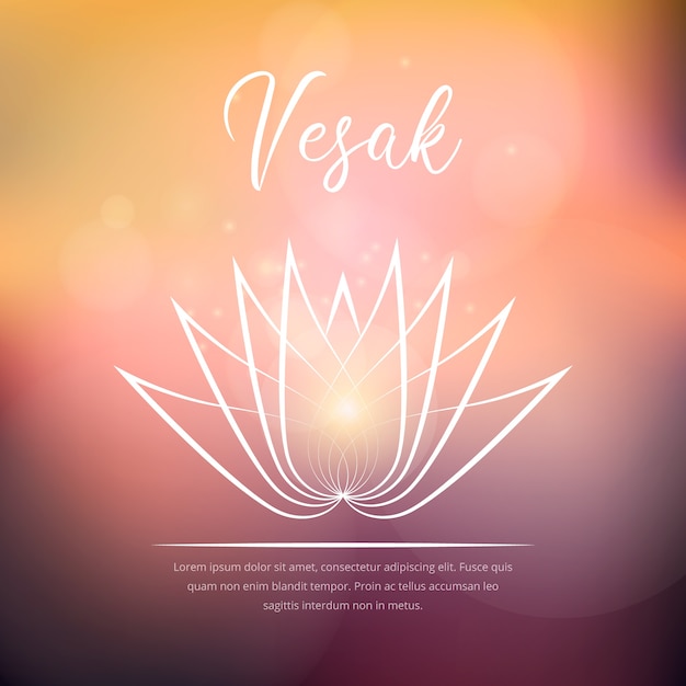 Platte ontwerp vesak-viering