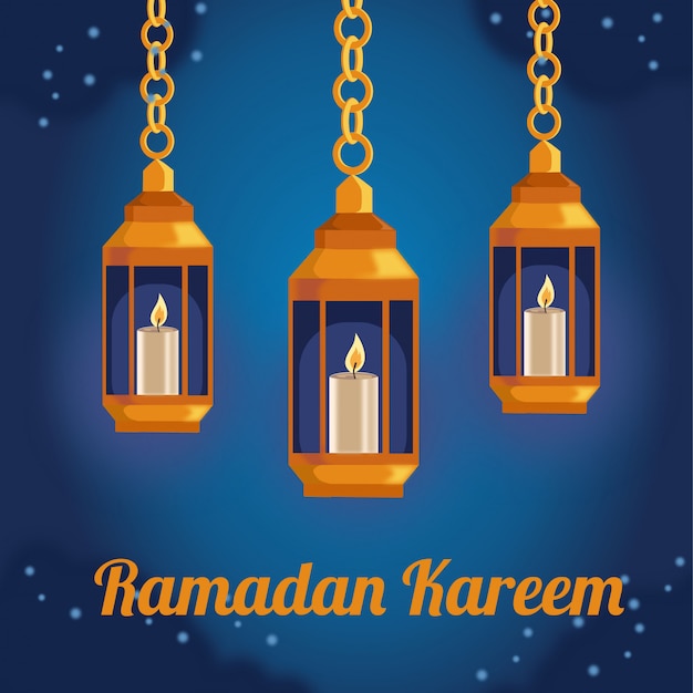 Vector platte ontwerp voor ramadan feest