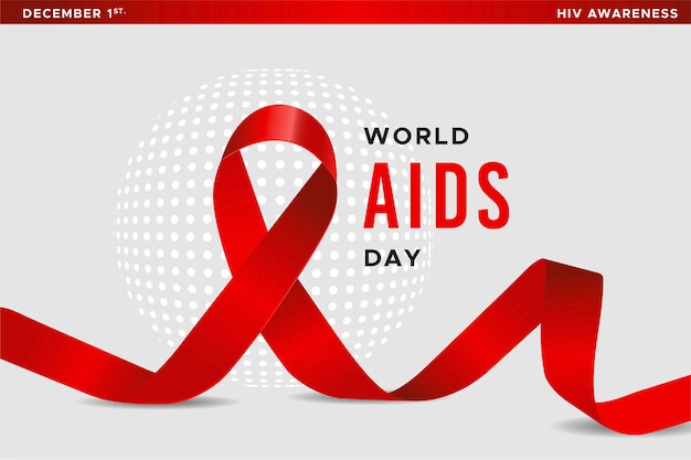 Platte ontwerp wereld aids dag