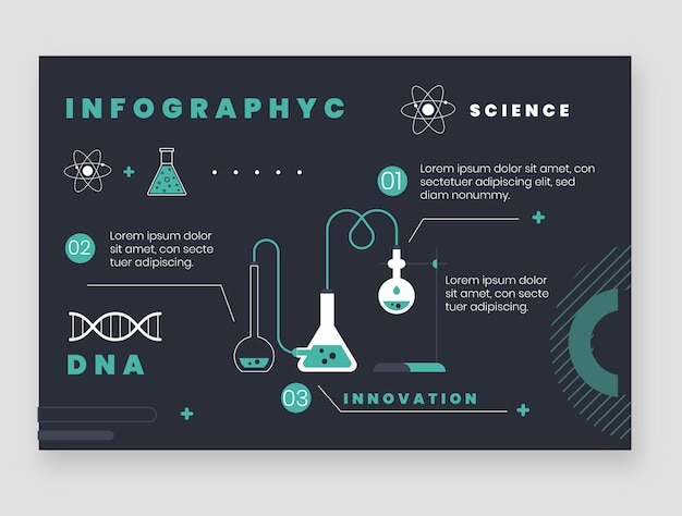 Vector platte ontwerp wetenschap infographic sjabloon