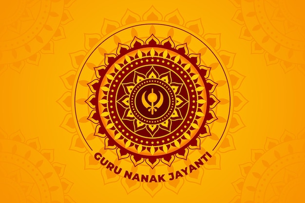 Platte ontwerpgoeroe nanak jayanti