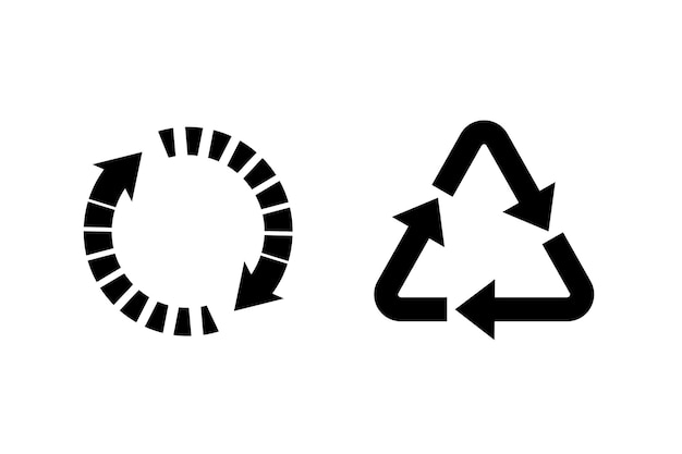 Platte pictogram recycle symbool