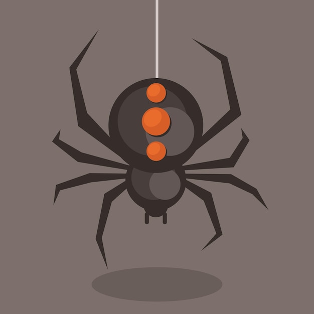 Platte pictogram spin Vector illustratie van een Halloween-spin