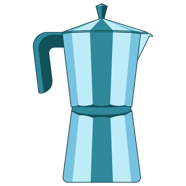 Platte pictogramillustratie van koffiezetmethode