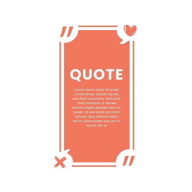 Platte quote box frame-collectie