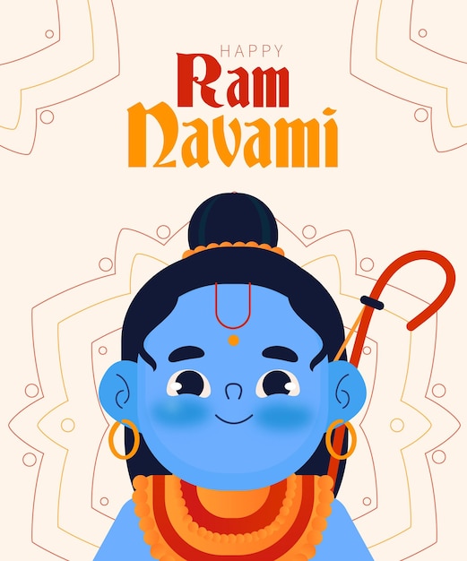 Platte ram navami illustratie