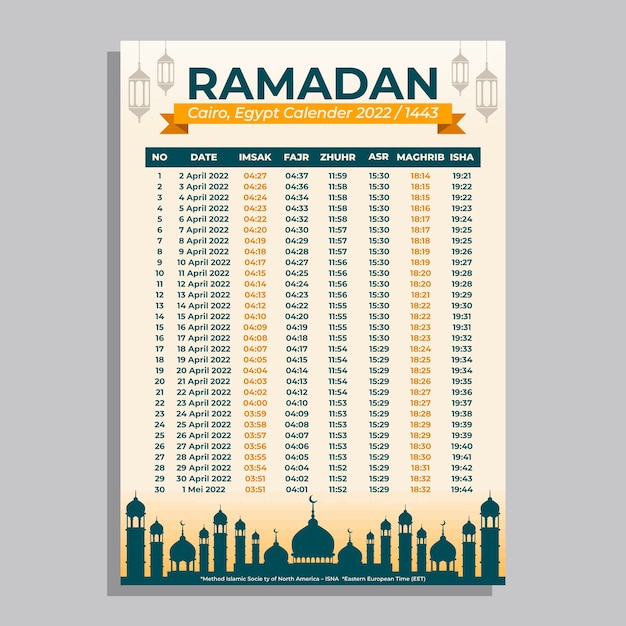 Vector platte ramadan kalender