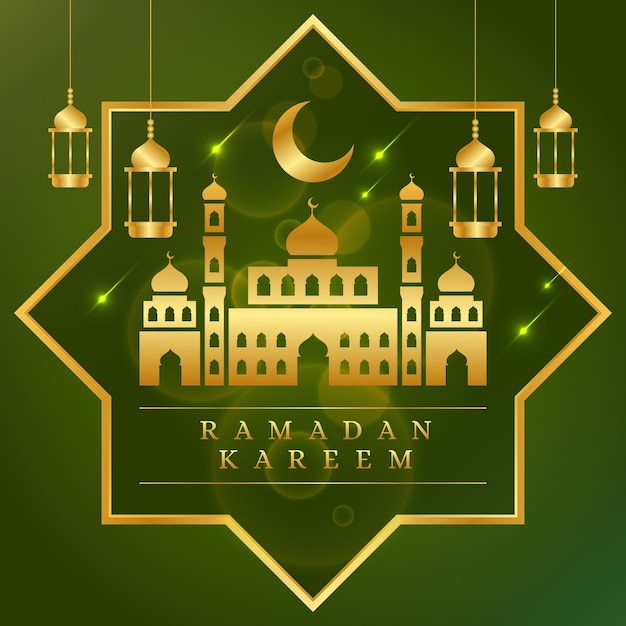 Platte ramadan kareem illustratie