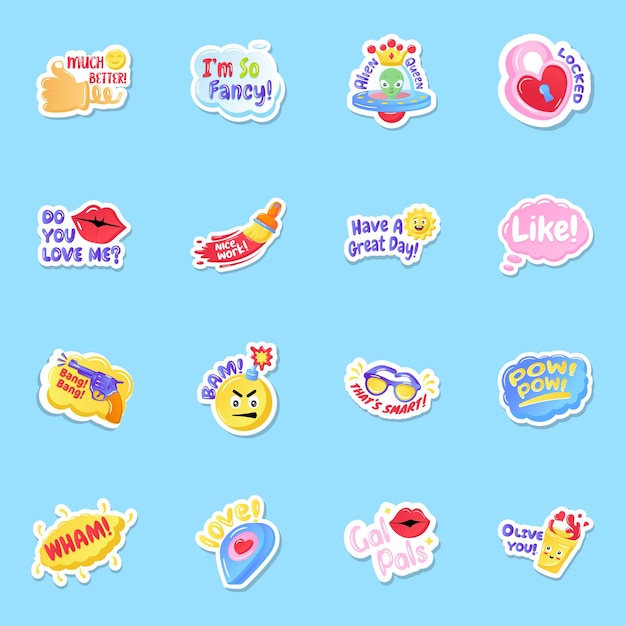 Platte sociale media likes en feedbackstickers