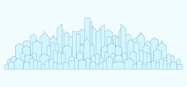 Vector platte stedelijke stadsbeeld huisaannemer