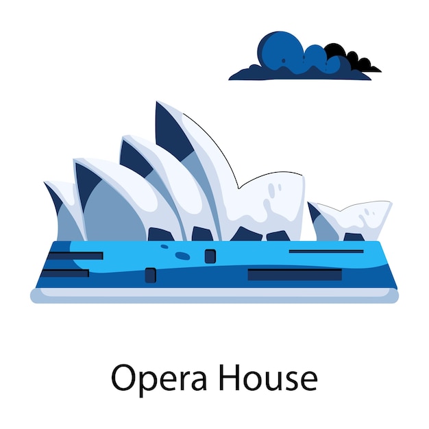 Platte stijlicoon van opera house sydney