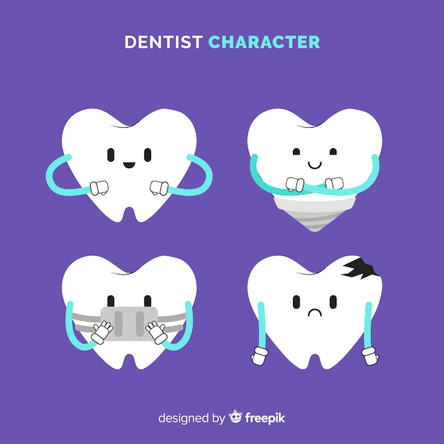 Platte tandarts karakter