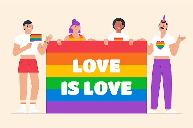 Platte trots maand illustratie