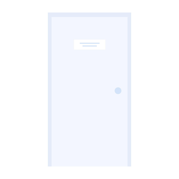 Platte vector icoon van deur