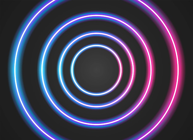 Platte vector Neon gloed cyberpunk achtergrond Dynamische vormen samenstelling Eps10 vector