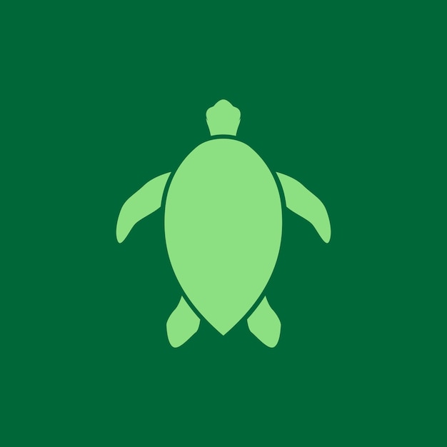 Vector platte vorm groene schildpad logo ontwerp vector grafisch symbool pictogram illustratie creatief idee