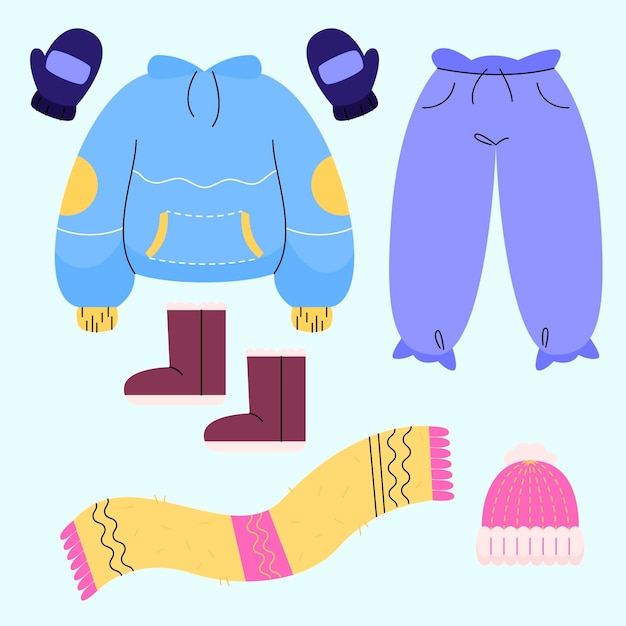 Platte winterkleding en essentials collectie