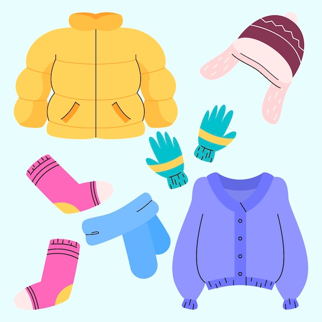 Platte winterkleding en essentials collectie